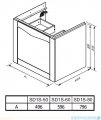 Oristo Skagen szafka podumywalkowa wisząca 49x50x45 biały mat OR49-SD1S-50-2
