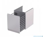 Oristo Brylant szafka niska z koszem Ryflowana 40x50x45cm piaskowy mat OR36-SN1S-40-10R