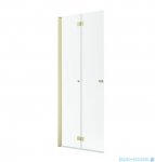 Radaway Nes 6 KDD B Brushed Light Gold kabina walk-in 100cm lewa szczotkowane jasne złoto szkło przejrzyste 10024100-98-01L