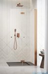 Radaway Nes 6 Brushed Copper KDD B kabina walk-in 90cm prawa szczotkowana miedź szkło przejrzyste 10024090-93-01R