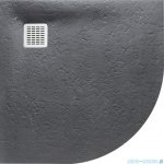 Roca Terran 90x90cm brodzik półokrągły konglomeratowy szary łupek AP10538438401200