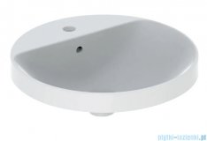 Geberit VariForm Umywalka okrągła z półką z otworem na baterię 48cm KeraTect 500.704.00.2