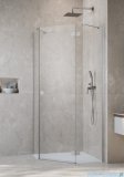 Radaway Essenza 8 Brushed Nickel Ptj kabina pięciokątna 80x90cm prawa szczotkowany nikiel 10490000-91-01R/10490400-01-01