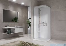 Novellini Glax 2 2.0 kabina z hydromasażem hydro plus 80x80 lewa srebrna G22GF89SM1L-1BB