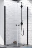 Radaway Nes 8 Black Kdd I kabina 90x80cm czarny mat/szkło przejrzyste 10071090-54-01L/10071080-54-01R