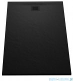 New Trendy Mori brodzik prostokątny z konglomeratu 120x80x3 cm czarny B-0405