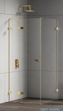 New Trendy Eventa Gold Shine kabina prysznicowa kwadratowa 100x100x200 cm lewa przejrzyste Złoty połysk EXK-4704