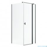Radaway Nes Kdj II Brushed GunMetal kabina 100x75cm prawa szczotkowany grafit 10032100-92-01R/10039075-01-01