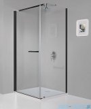 Sanplast Prestige III KNDJ/PRIII kabina prostokątna 100x70x198 cm czarny matowy 600-073-0150-59-401