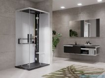 Novellini Glax 2 2.0 kabina masażowo-parowa 80x80 czarna G22A80M5-1HU