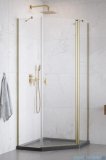 Radaway Nes Brushed Gold Ptj kabina pięciokątna 80x100cm prawa złoto szczotkowane 10052000-99-01R/10052400-99-01