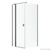 Radaway Nes Kdj II Brushed GunMetal kabina 100x70cm lewa szczotkowany grafit 10032100-92-01L/10039070-01-01