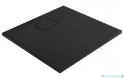 Oltens Bergytan brodzik kwadratowy 90x90 cm RockSurface czarny mat 17101300
