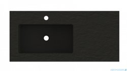 Riho Livit Stone Slim umywalka konglomeratowa lewa 100x46cm czarna F70069