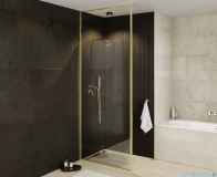 Besco Icon Gold 120x200cm kabina walk-in Złoty połysk/szkło  przejrzyste ICG-120-200C