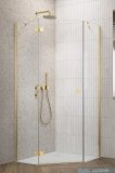 Radaway Essenza 8 Gold Ptj kabina pięciokątna 90x80cm lewa złoty połysk/szkło przejrzyste 10490000-09-01L/10490600-01-01