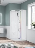 Novellini Glax 1 2.0 kabina z sauną parową 100x100 biała G21R100M5-1UU