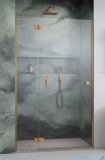 Radaway Essenza 8 Brushed Copper Dwj drzwi wnękowe 90cm lewe szczotkowana miedź/szkło przejrzyste 10480612-01-01L/10460237-93-01L