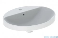 Geberit VariForm Umywalka owalna z półką z otworem na baterię 55x45cm szkliwiony spód KeraTect 500.721.00.2