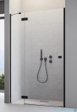 Radaway Essenza 8 Black Dwj drzwi wnękowe 80cm lewe czarny mat/szkło przejrzyste 10480512-01-01L/10460237-54-01L