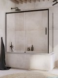 Radaway Idea Black Pn Dwj+S parawan nawannowy 180x70cm lewy czarny mat/szkło przejrzyste 10042180-54-01L/10005070-54-01R
