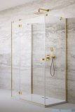 Radaway Essenza Gold Kdj+S kabina 80x90x80cm lewa złoty połysk szkło przejrzyste 1384051-01-01/1385020-09-01L/1384051-01-01