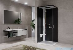 Novellini Glax 2 2.0 kabina z hydromasażem hydro plus 90x90 lewa biała G22GF99SM1L-1UH
