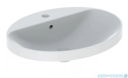 Geberit VariForm Umywalka owalna z półką z otworem na baterię 60x48cm KeraTect 500.724.00.2