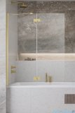Radaway Essenza Gold PND II parawan nawannowy 100cm lewy złoty połysk/przejrzyste 110002100-09-01L