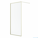 Radaway Modo F II Brushed Gold kabina Walk-in 90x201cm Szczotkowane Złoto  szkło przejrzyste 10409094-99-01