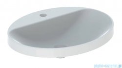 Geberit VariForm Umywalka owalna z półką z otworem na baterię, bez przelewu 60x48cm szkliwiony spód 500.727.01.2