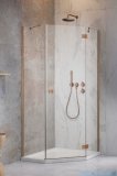 Radaway Essenza 8 Brushed Copper Ptj kabina pięciokątna 90x90cm prawa szczotkowana miedź 10490000-93-01R/10490200-01-01