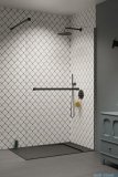 Radaway Modo New II Brushed GunMetal  z wieszakiem kabina Walk-in 155x200 szczotkowany grafit 389155-92-01W