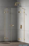 New Trendy Eventa Gold Shine kabina prysznicowa kwadratowa 90x90x200 cm przejrzyste Złoty połysk EXK-4755
