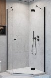 Radaway Essenza 8 Black Ptj kabina pięciokątna 90x90cm prawa czarny mat/szkło przejrzyste 10490000-54-01R/10490200-01-01