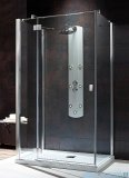 Radaway Kabina prysznicowa Essenza KDJ+S 80x90x80 lewa szkło przejrzyste + brodzik Doros D + syfon 32956-01-01L