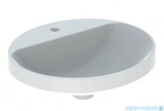 Geberit VariForm Umywalka owalna z półką z otworem na baterię, bez przelewu 50x45cm KeraTect 500.714.00.2