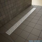 Radaway prostokątny brodzik podpłytkowy z odpływem liniowym na dłuższym boku Quadro 109x79cm 5DLA1108B,5R085Q,5SL1