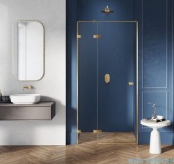 New Trendy Avexa Gold drzwi wnękowe 120x200 cm przejrzyste lewe EXK-1722