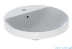 Geberit VariForm Umywalka okrągła z półką z otworem na baterię 48cm KeraTect 500.704.00.2