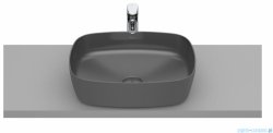 Roca FINECERAMIC umywalka nablatowa cienkościenna Soft 50x37 onyx A327500640