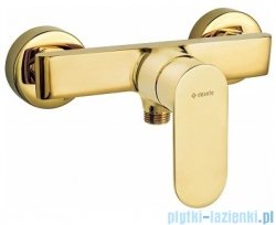 Deante Alpinia Gold bateria natryskowa bez kompletu natryskowego złota BGA Z40M