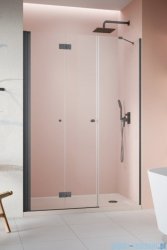 Radaway Nes Brushed GunMetal DWSB drzwi wnękowe 110cm W3 lewe szczotkowany grafit szkło przejrzyste 10044650-92-01L/10045450-01-01