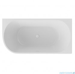 The North Bath Calia wanna wolnostojąca przyścienna prawa 170x80cm z przelewem i korkiem BIAŁYM 6845-1701ROEMBP