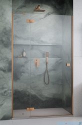 Radaway Essenza 8 Brushed Copper Dwj drzwi wnękowe 100cm lewe szczotkowana miedź/szkło przejrzyste 10480612-01-01L/10460337-93-01L