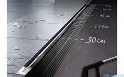 Viega Advantix Vario kompletny odpływ liniowy z rusztem o regulowanej długości 30-120cm chrom mat 686277+686284