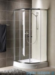 Radaway Premium A Kabina półokrągła 90x90x190 szkło fabric 30403-01-06
