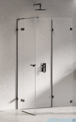 New Trendy Eventa Black Chrome kabina prysznicowa przyścienna z drzwiami bocznymi 100x90x200 przejrzyste Lewa czarny połysk EXK-6282