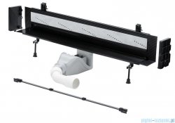 Viega Advantix Vario odpływ liniowy ścienny regulowany z czarnym rusztem 30-120cm H-9/16cm 736583/736552