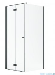 Radaway Nes Kdj B Brushed GunMetal kabina 80x80cm lewa szczotkowany grafit 10025080-92-01L/10039080-01-01